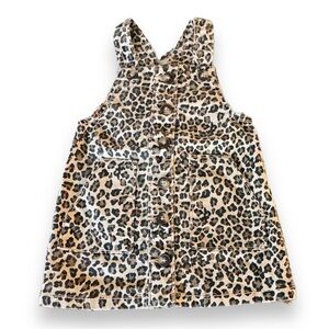 Baby Girl Size 18M Animal Print Denim Overall Dress